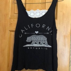 Black lace tank top